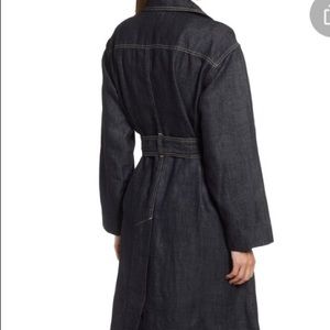 Current Elliott NWT denim belted trench sz 0